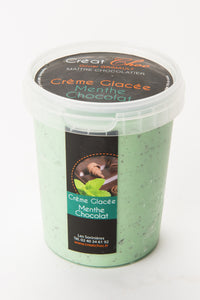 crème glacée menthe chocolat